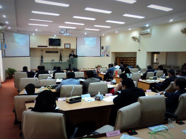 PmduPakistan's tweet photo. PMDU Team Lead Mr. Adnan Gilani gave a lecture on China Pakistan Economic Corridor at NIMS Lahore https://t.co/1rtquVMEUe