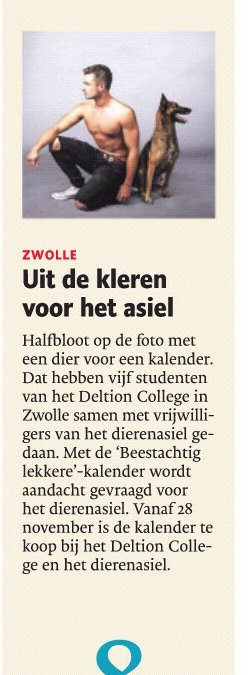 AsielZwolle's tweet photo. #destentor vandaag:
#Manmethond kalender 2016
Te koop via https://t.co/dnMVQO8C7B
100% steun voor de #asieldieren. https://t.co/fGPqYVW6Mi