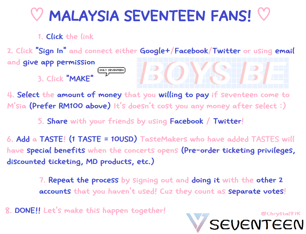 Chrystal17K's tweet photo. @wonwoomsia Hi, can you help us check out this link for making 17 LIVE IN MSIA? LINK : https://t.co/BvfNmFt8AF :) https://t.co/mODLhNsS8O