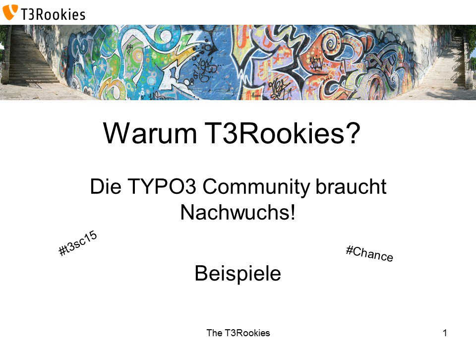 computerzauber's tweet image. Mein T3Rookie Talk auf dem #t3crr15 - Das Ankommen in der T3Community. #t3crr  #TYPO3 goo.gl/x5mBG9