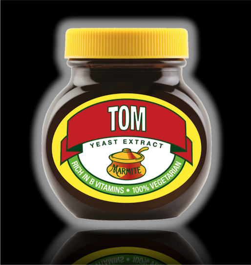 marmite's tweet photo. Tom, Dick or Harry? Whatever your name, stick it on a jar! #LoveItHateItNameIt https://t.co/Yrra3kFWya https://t.co/jgcJI6yHHU