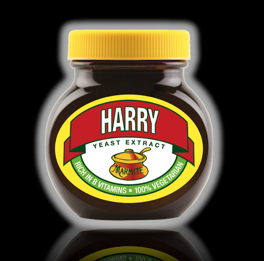 marmite's tweet photo. Tom, Dick or Harry? Whatever your name, stick it on a jar! #LoveItHateItNameIt https://t.co/Yrra3kFWya https://t.co/jgcJI6yHHU