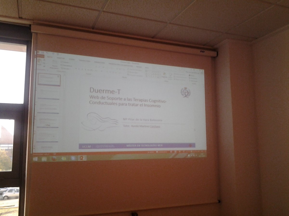mtw_uclm's tweet photo. La alumna Maria Pilar de la Vara presenta su PFM titulado "Duerme-T" https://t.co/9AMh9hIHID