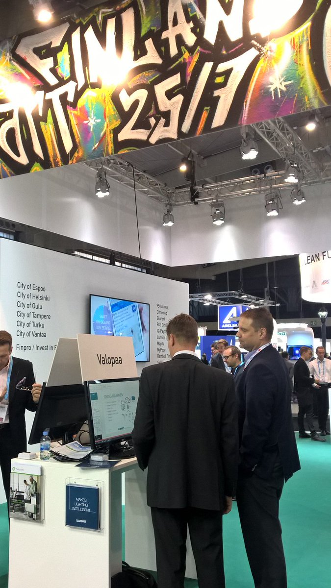 iLUMNET's tweet photo. Second day of Smart City Expo is about to start in Barcelona. Find Finnish Pavilion in hall P2, stand D425! https://t.co/JPalWFkUgk