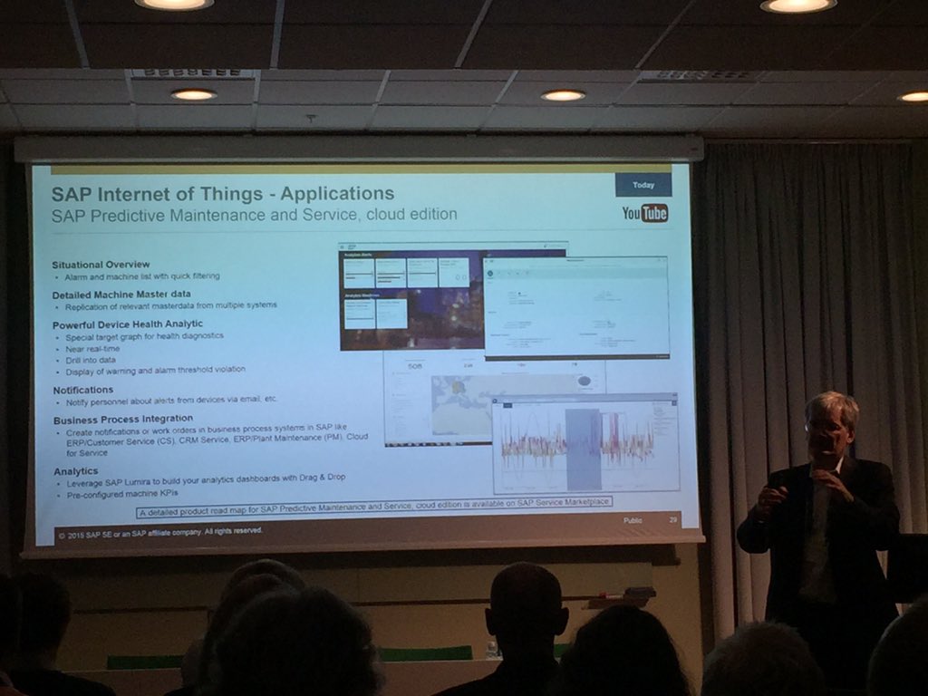 packendorff's tweet photo. Great #Impuls2015 #IoT session by Joseph Houben from @SAP, talking about platform, applications and customer cases. https://t.co/zxVhu3aQPe