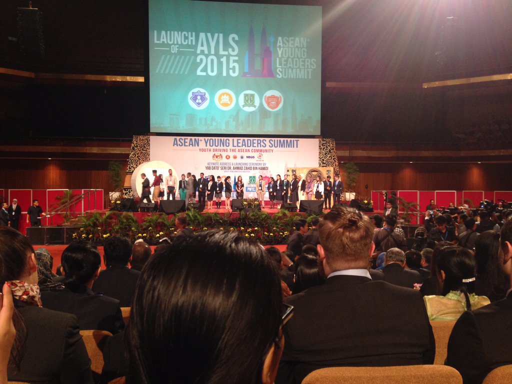 On stage at this morning's opening ceremony for the ASEAN Young Leaders Summit #AYLS2015