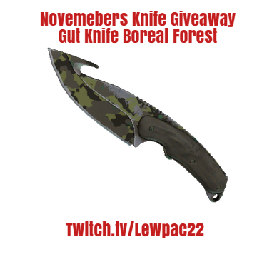 Lewpac22's tweet image. Novembers Knife Give-away - Follow and RT - Enter @ tinyurl.com/lewknife  - Winner drawn on my 5th Dec Livestream