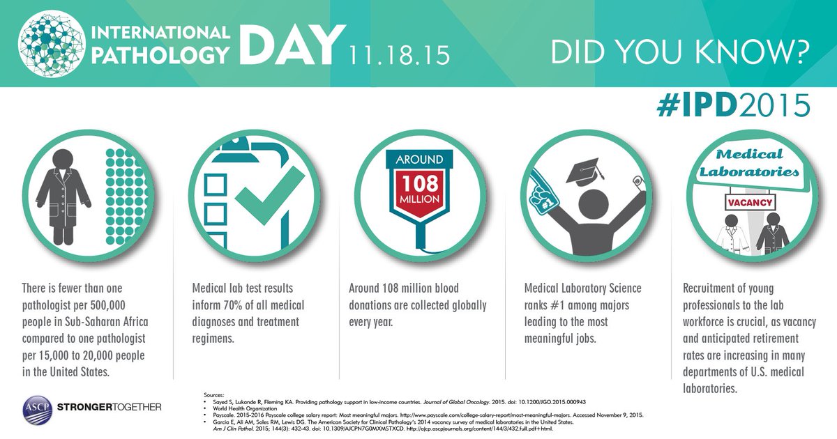 ASCP_Chicago's tweet photo. Happy International Pathology Day! Celebrate by sharing our International Pathology Day infographic. #IPD2015 https://t.co/pVobqF7A2P