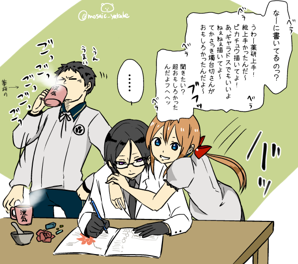 #薬研藤四郎版お絵描き60分一本勝負 
【兄弟】
薬:今日はここまでだな… 