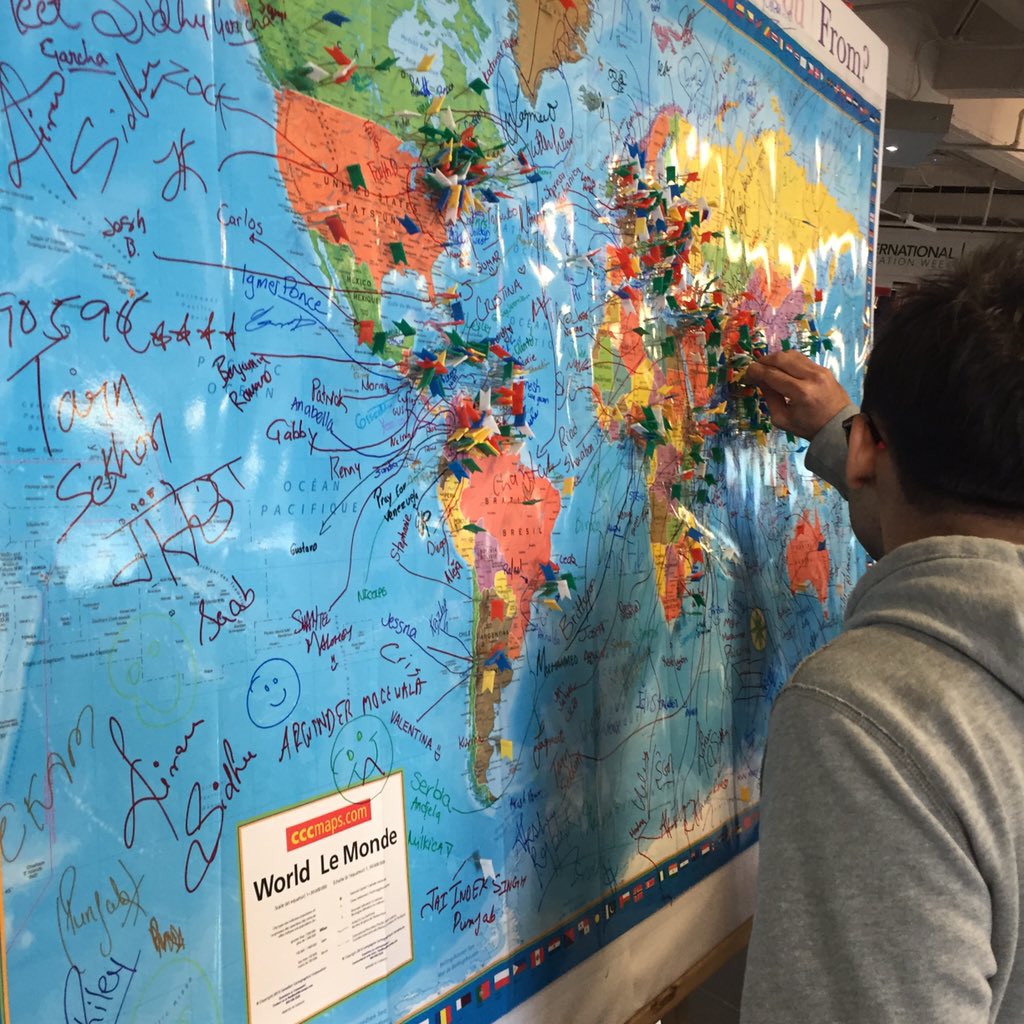 behaviourprof's tweet photo. International week #MohawkCollege! Amazing to see the pins of our diverse student population 
#MohawkDiversity https://t.co/6aljVbw0bn