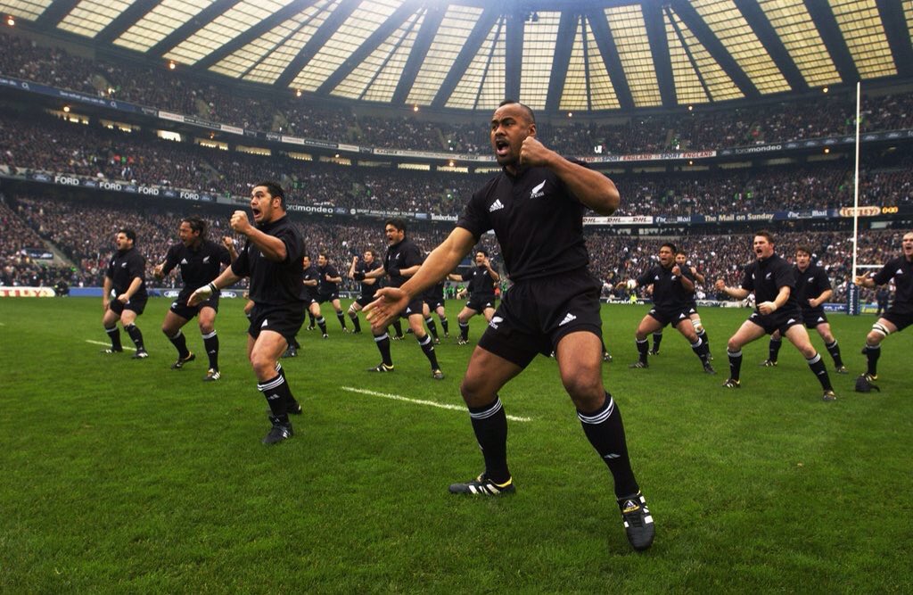 prettytalking's tweet photo. New Zealand Rugby legend Jonah Lomu, performing the Haka. RIP. https://t.co/9LmLQlC48C