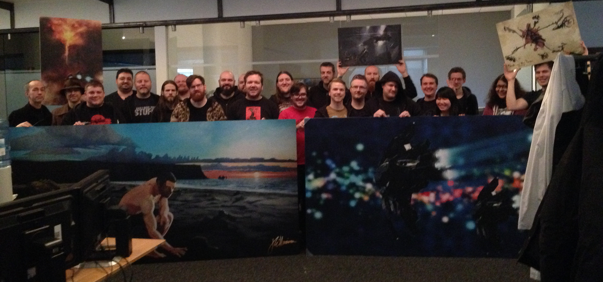 The GM's just received the latest player art prints for our office!  #tweetfleet #eveonline <a href="/CCP_Help/">CCP Customer Support</a>