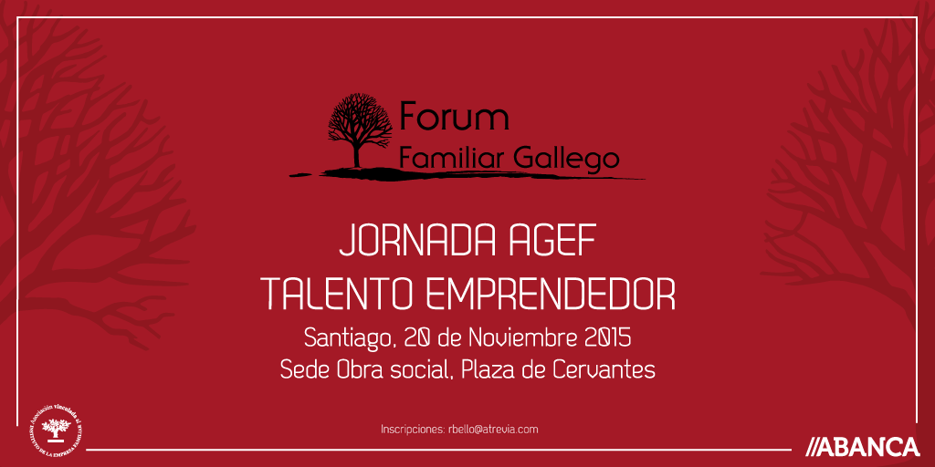 SomosABANCA's tweet image. Continuamos con nuestro apoyo al emprendimiento con una jornada del Forum Familiar Gallego. ¡Inscríbete!