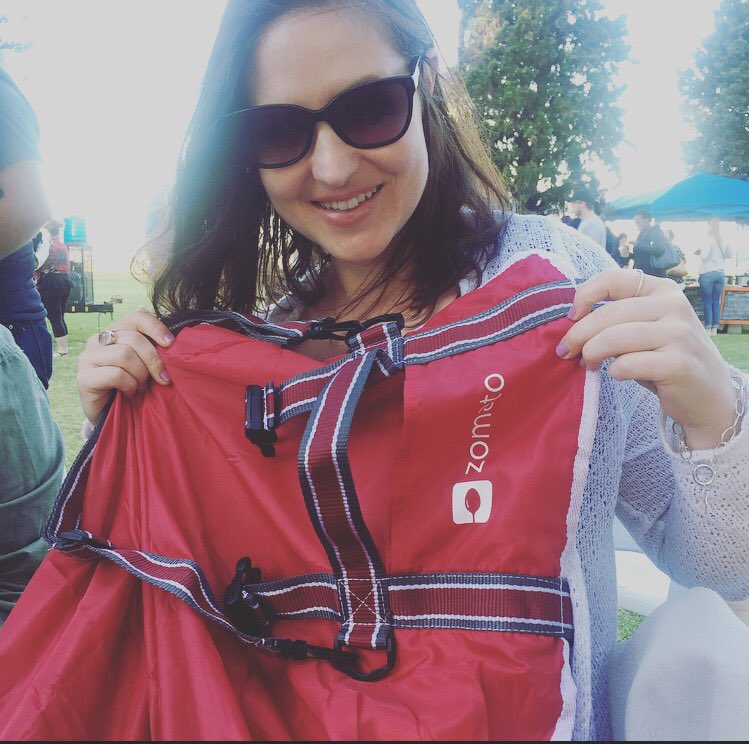 food24's tweet photo. @food24 editor keeping warm with a @ZomatoSA blankie @VO_Market :) https://t.co/1di9Fd3oEM