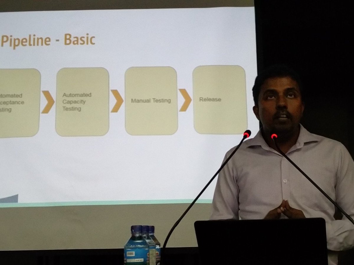 subukis's tweet photo. @dmsanjeewaalwis making his talk on Continuous Delivery Pipeline #SLASSCOMTechTalks https://t.co/GerE3XknPZ