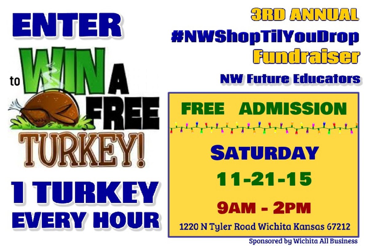 WichitaAllBiz's tweet photo. STOP BY - ENTER TO WIN  
WINNER ~ WINNER ~ TURKEY DINNER (Well at least the turkey)
3rd Annual #NWShopTilYouDrop https://t.co/k7FNInn1sk