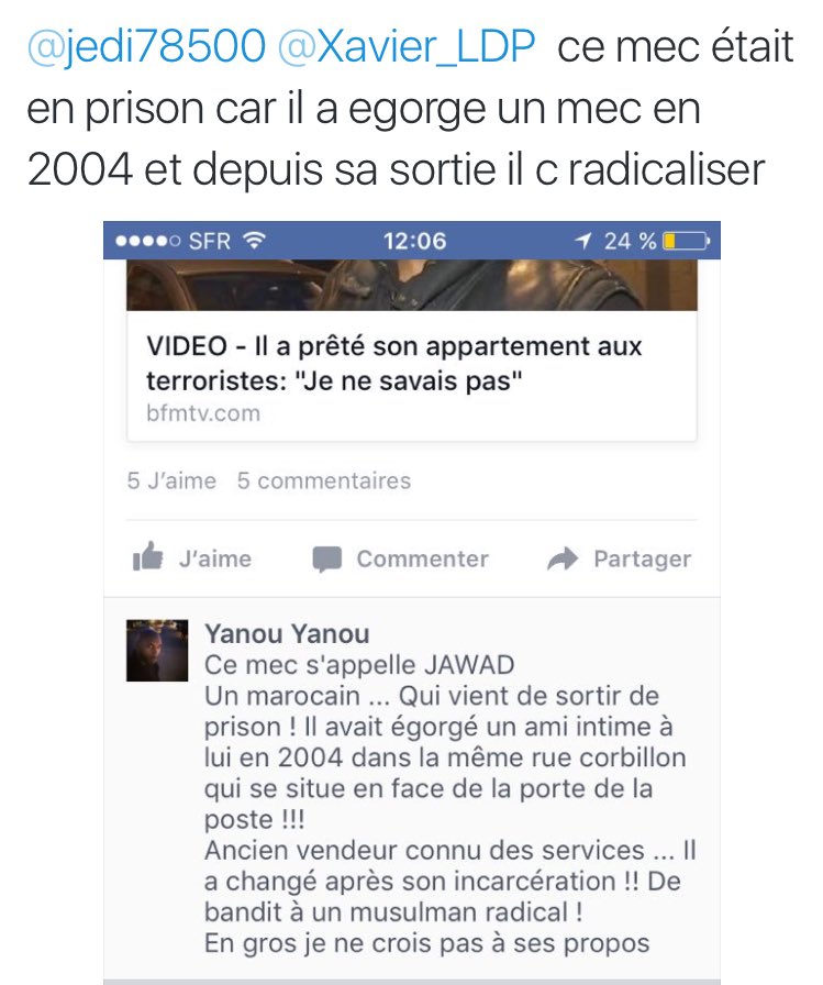 XavierDansLaTv's tweet photo. Le propriétaire de l'appartement aurait été condamné pr meurtre à 8ans de prison et serait radiscalisé ! #SaintDenis https://t.co/dq7WpmIZDh