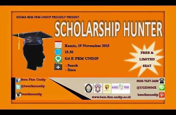 Mahasiswa FKM Undip? Ingin dapat beasiswa? Jangan lewatkan talkshow ini untuk mendapat info beasiswa lengkap FKMers!
