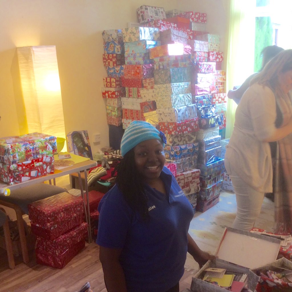 BrunChaplaincy's tweet photo. Well done everybody! A fab collection of shoeboxes for children in Moldova this Christmas. #teambrunel https://t.co/1LFH43TZUe