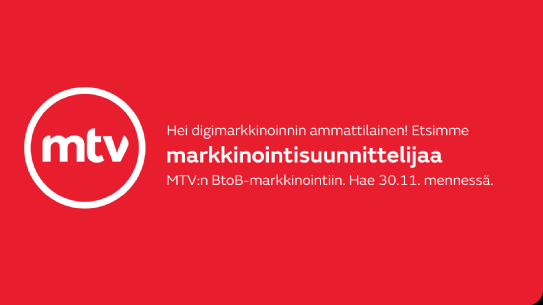 makeairola's tweet photo. Digimarkkinoinnin ammattilaiset huomio! #uusiMTV #MTV2016 #rekry https://t.co/PshWKnOcvH https://t.co/E7buYCTz8N