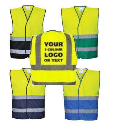 Two Tone Printed High Visibility Vests buytradepayless.com/Tradeprices/Tw…