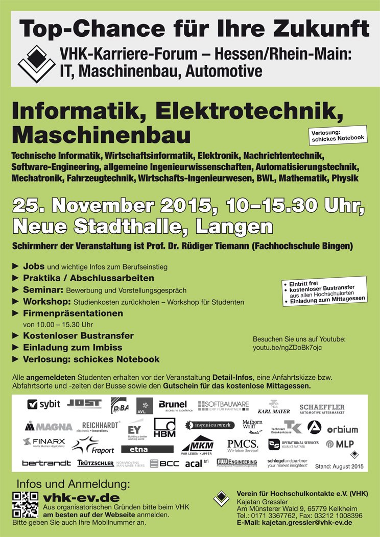 IfIGoetheUni's tweet photo. Am Mittwoch 25.11.2015 findet das KARRIEREFORUM Rhein-Main in Langen
(bei Frankfurt) statt! #jetztnochanmelden! https://t.co/NU0ioh4Mwx