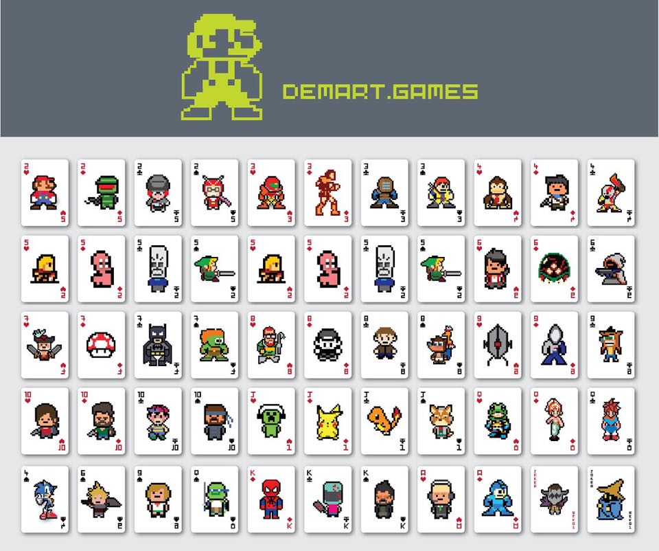 في ألذّ من هذي البكسلز؟ 😋.
.
.
٥٤ ورقة من أوراق اللعب تحمل ٥٤ شخصية لأشهر ألعاب الڤيديو 😍

المتبقّي: ٥ حبات فقط.