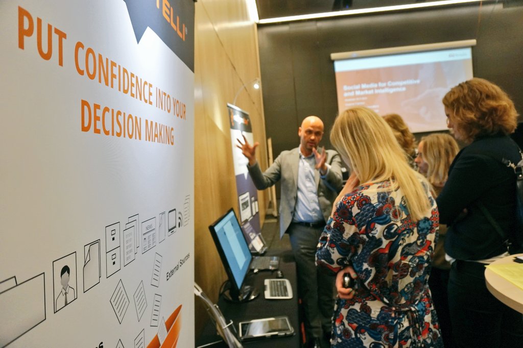 Comintelli's tweet photo. Put confidence into your decision making! Showcasing #intelligence2day at #intelligence2015 conference in Stockholm https://t.co/Qvfr4s1mBy