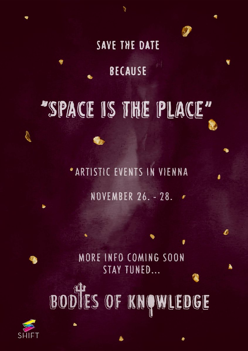 ArtisticUtopia's tweet photo. 8 days and counting!
#BodiesOfKnowledgeVienna
#spaceistheplace
#ArtinVienna
#SHIFT2015 https://t.co/n4xXUx72de