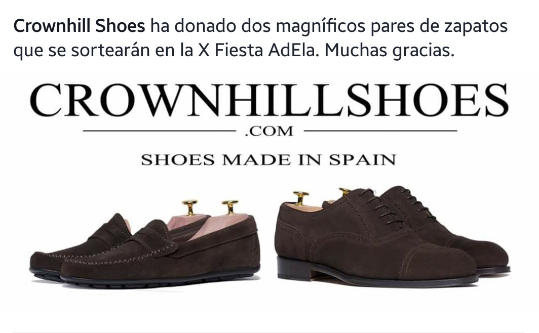 adelaespana's tweet photo. agradecemos de corazón a @CrownhillShoes está donación para la X Fiesta ADELA 🎁 https://t.co/nc5vWiDLkJ