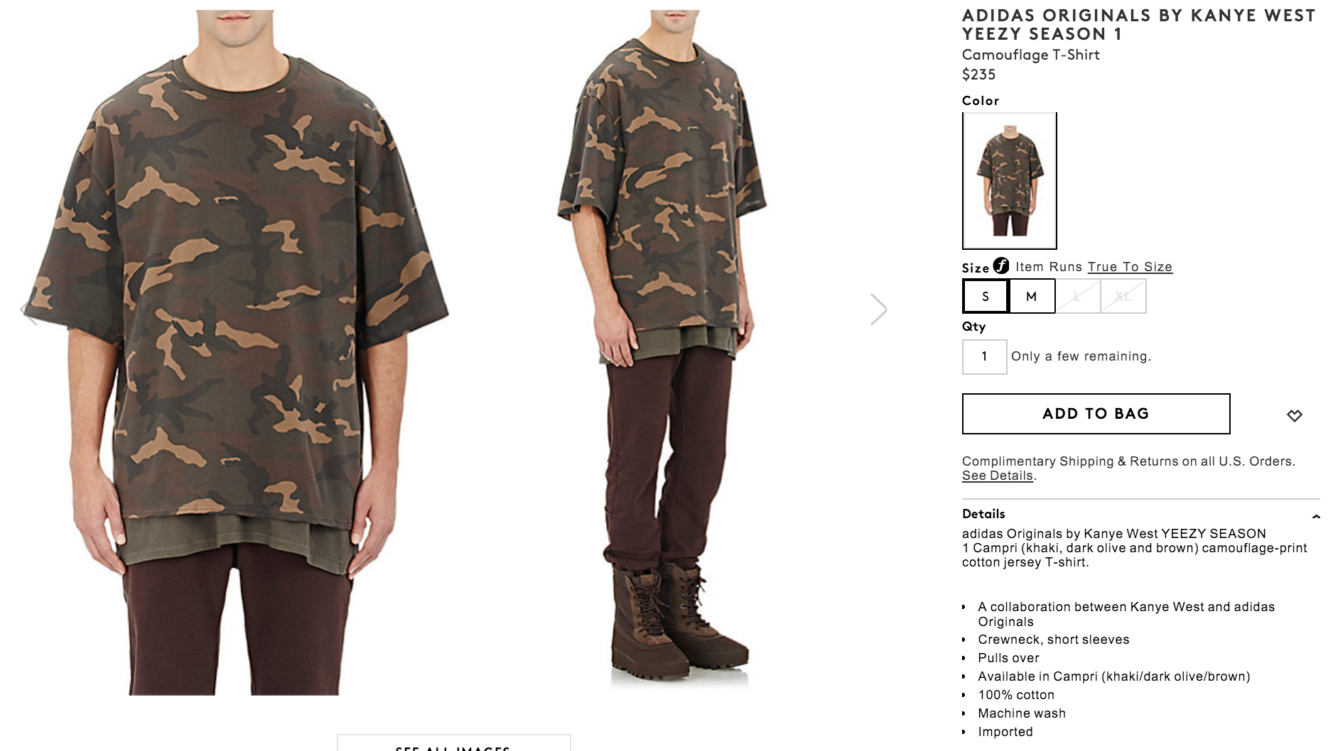 publikum Mechanics vegetarisk SOLELINKS on Twitter: "Yeezy Season 1 Camo Tee restocked in sizes S &amp;  M, click any size to see what's available https://t.co/rYCrTFyGxF https://t.co/ngIaHoyCEj"  / X