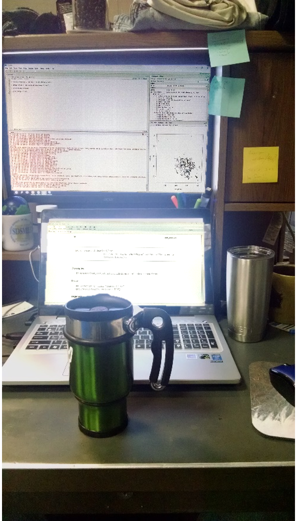 BisonJeff's tweet photo. What my morning is consisting of... combining @neotomadb, #coffee, and #computers... for the love of #CaveBison https://t.co/s6Vnz8fyJu