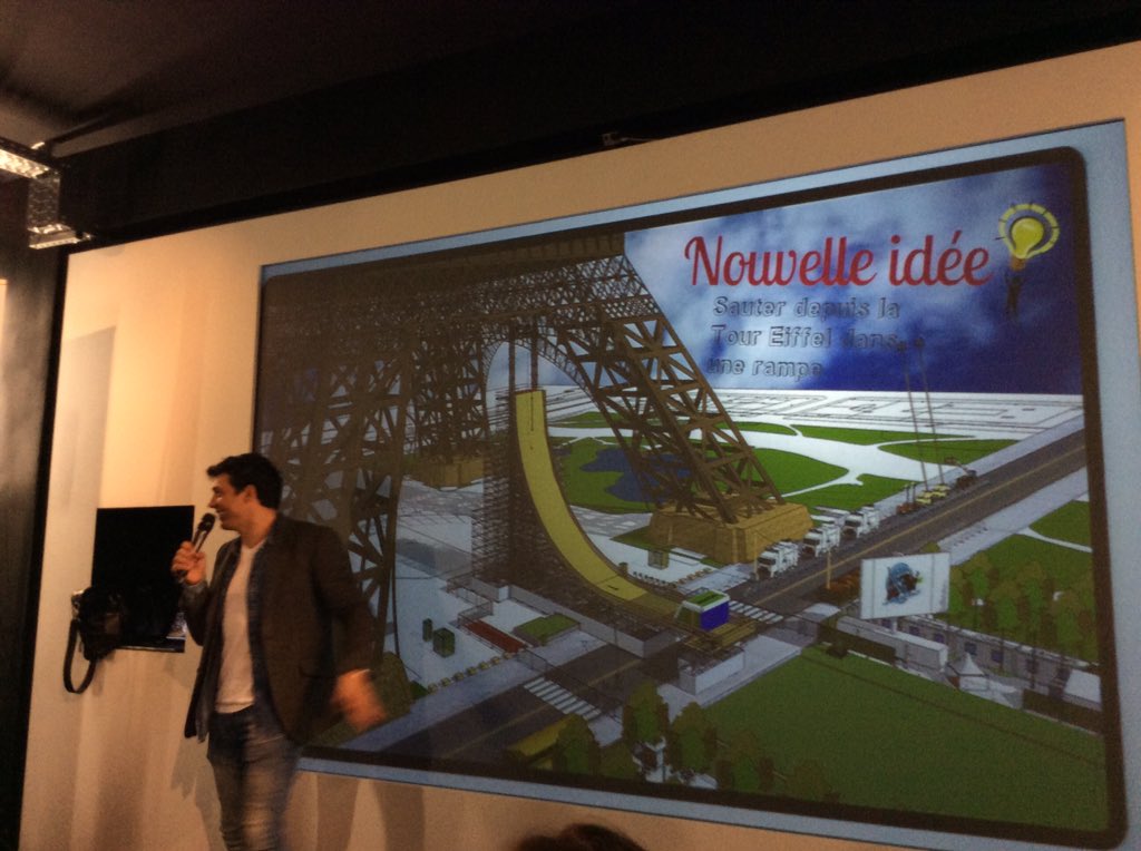 RedonEva22's tweet photo. Le pari fou de #TaigKhris #sauterdepuislaTourEiffel
#W2C15 #Web2Connect https://t.co/3ybTg5u6vK