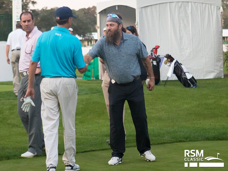 RT <a href="/TheRSMClassic/">The RSM Classic</a>: .<a href="/williebosshog/">Willie Robertson</a> and <a href="/Love3d/">Davis Love III</a> paired up in today's Yamaha Pro-Am! #RSMclassic #PGATOUR  #seaisland