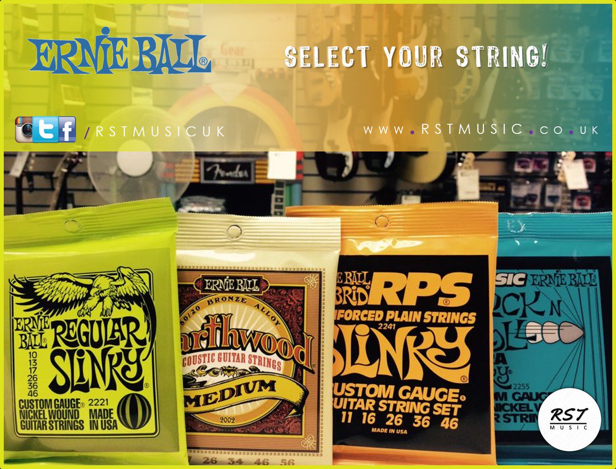 rstmusicuk's tweet photo. @ernieball one of the most popular strings in the world! #RSTMusic #ErnieBall #Guitar #GuitarStrings #Strings https://t.co/oQc7NMKnLV