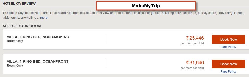 shake_42's tweet photo. For @makemytrip on @TripAdvisor price listed 18k, when you click on @makemytripcare  and go to their site its 25k! https://t.co/vnIyDaNIgg