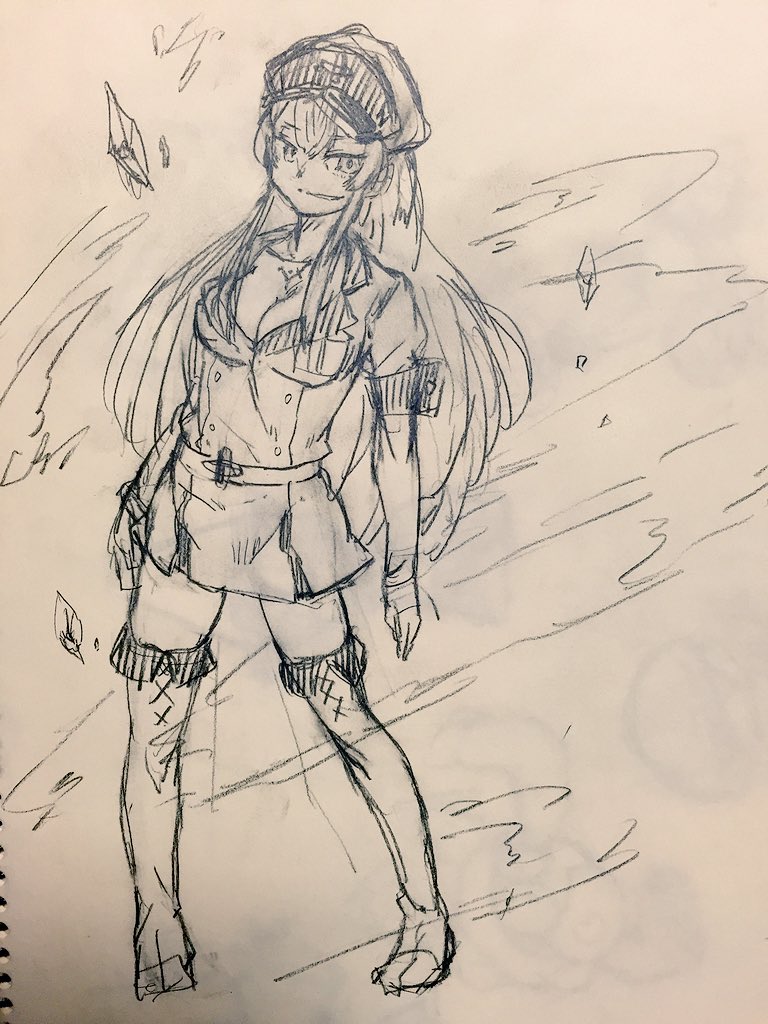 最近の落書き。
なぎさちゃんコスの忍&amp;ベベ、七咲、クロノワール様&amp;鰐紳士、エスデス将軍。 