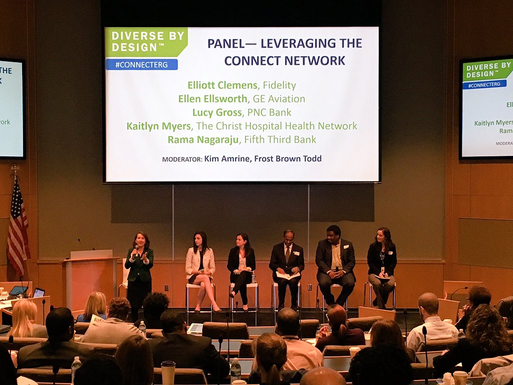 ChristHospital's tweet photo. Kaitlyn Myers, our YP chair, speaks on panel at #CONNECTERG @CincyChamber @Agenda360 gathering this AM. https://t.co/CFQhnRmjnt