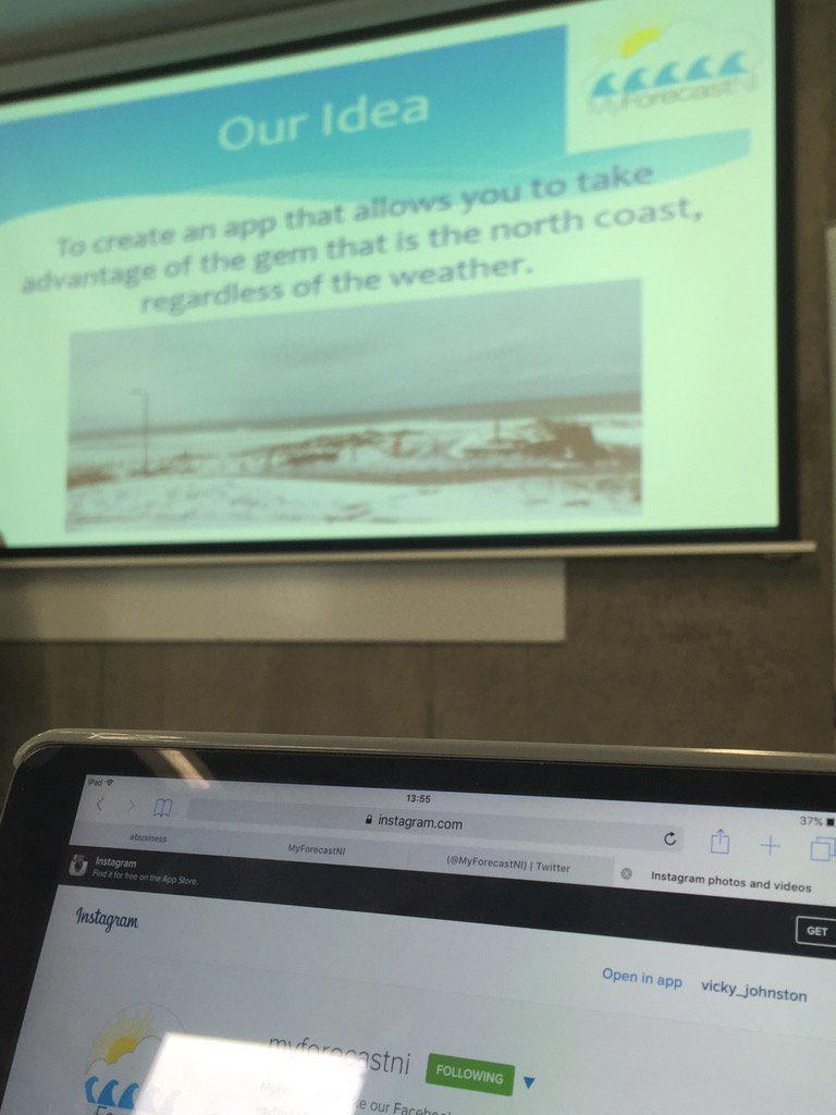 john_bustard's tweet photo. Unique #MyForescastNI pitch @UlsterBizSchool   @PeterBolan #ITTM #LEM #DigitalFrontier #weather #weakness2strength https://t.co/wuFqFUj61T