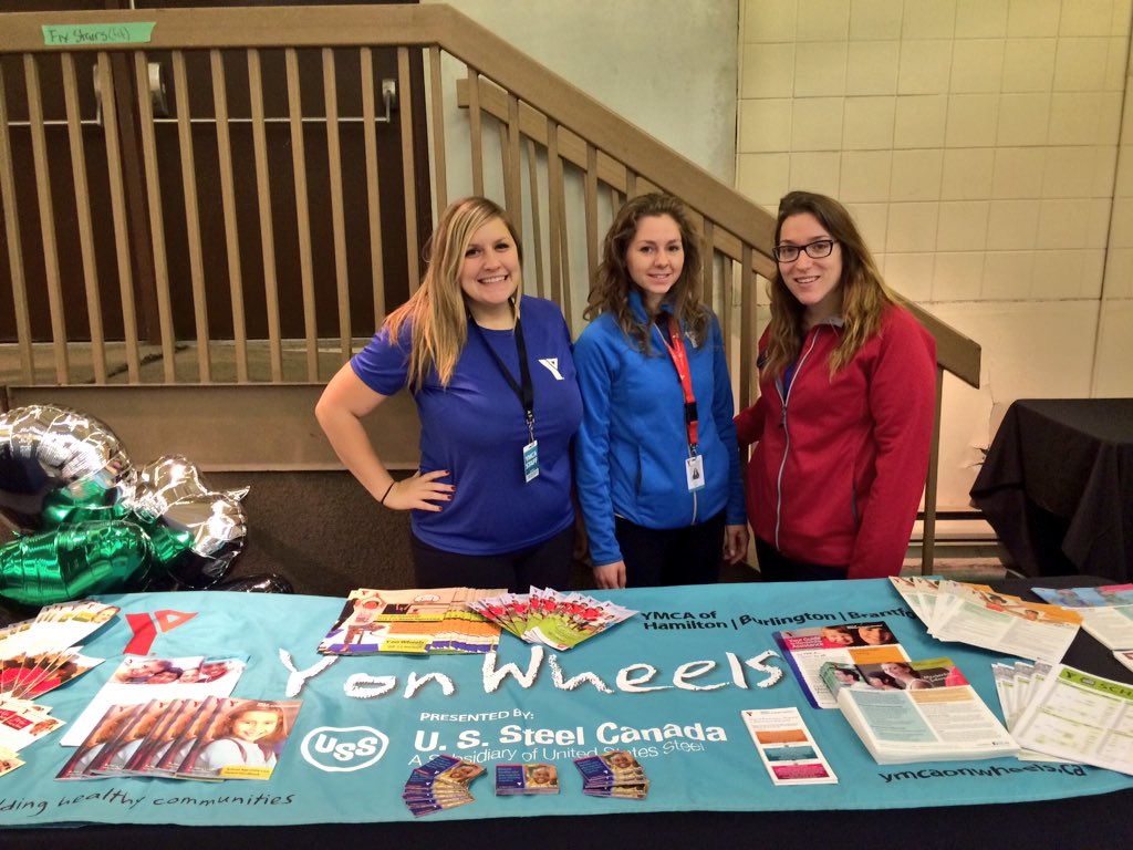 ymcahbb's tweet image. #YonWheels staff excited to represent YMCA at @ArcelorMittal_D #HealthandSafeyFair! Come visit! #YWeAreHere