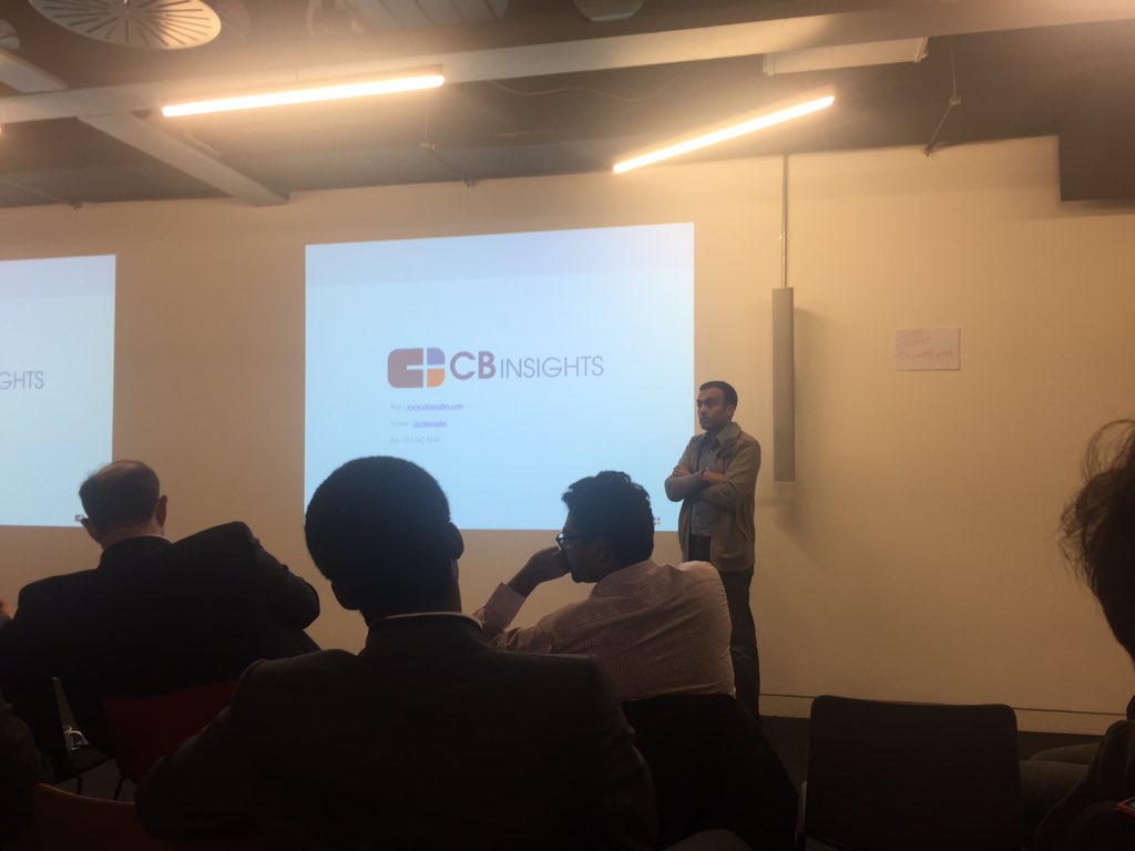 O_Wilkinson's tweet photo. Great talk from @asanwal at the FinTech #CBILive talk in London today from @CBinsights https://t.co/gjXQVm8i3V