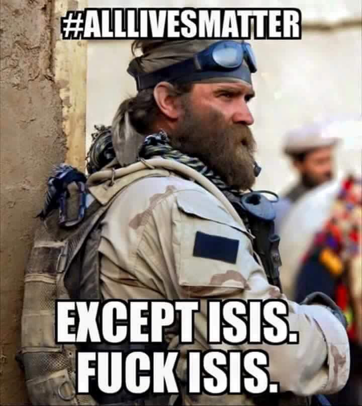 jamescipriano's tweet photo. #AllLivesMatter #isisinsyria fuck you #cowards  that need to hide amongst the #innocent https://t.co/TRMEEwY11D