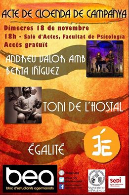 Hui a les 18h acte d cloenda d campanya del <a href="/beanacional/">BEA País Valencià</a> a la Facultat d Psicologia de la UV
musicadelpv.blogspot.com.es/2015/11/concer…