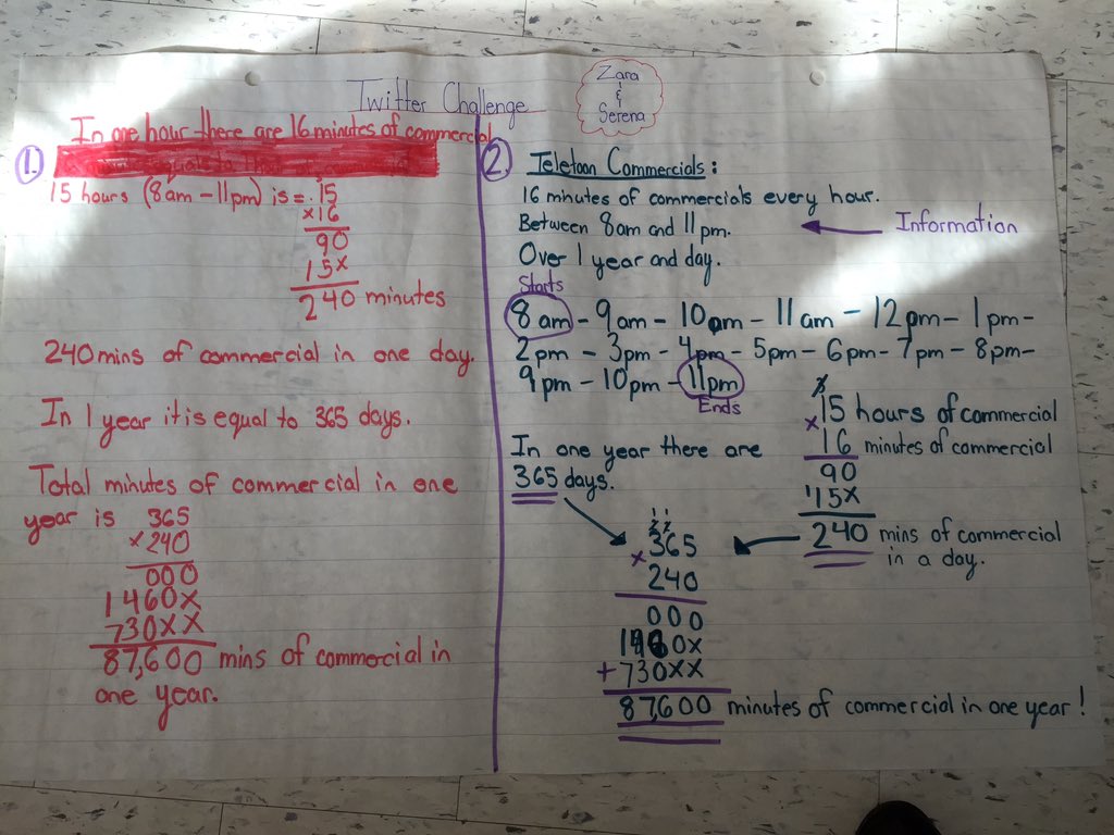 SimmiKalia's tweet photo. Twitter Challenge 6A/ 6B @MrMyton @mrcarr4 @Sandhusclass @bcummins25 @ward_rich @NicaApa @MrsFrancis6A #gr6math https://t.co/0yyeZ24Uxa