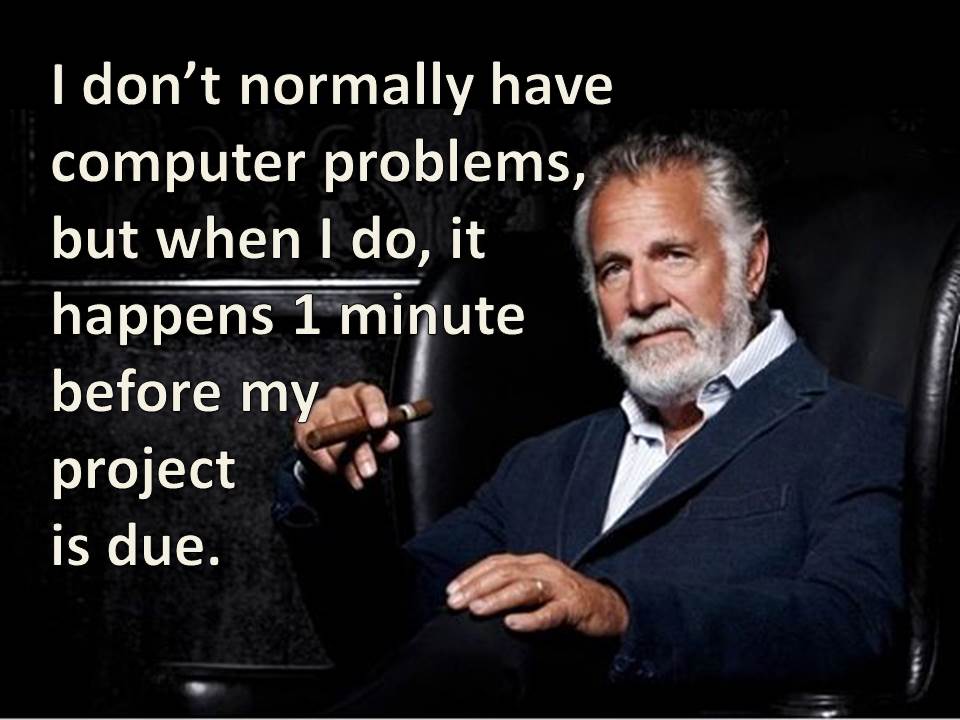 DrNickatNite's tweet photo. And it begins... #teachermemes #ProjectsDue #excuses https://t.co/ZOjYsifRLI