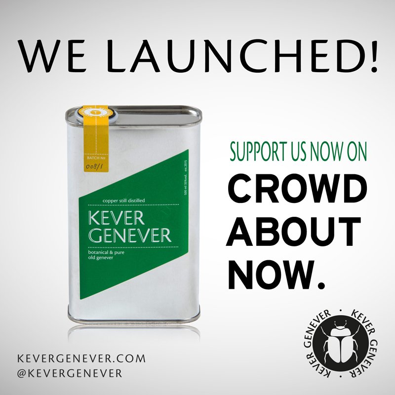 Our first batch of Old Kever #Genever is now available on <a href="/CrowdAboutNow/">CrowdAboutNow</a>!
crowdaboutnow.nl/Kever-Genever