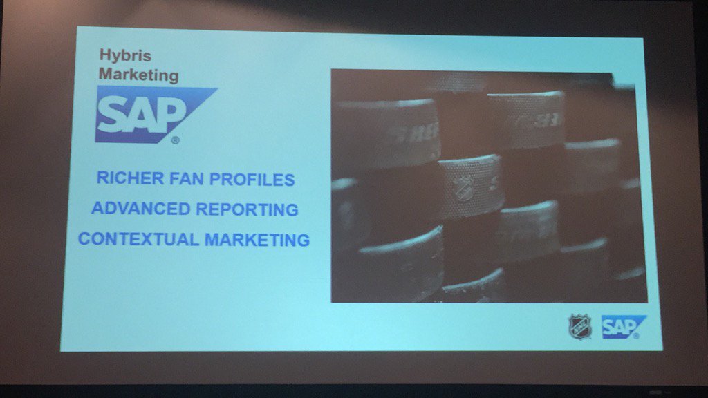ShirraD's tweet photo. #NHL's use of #SAP is extensive-hearing how #Hybris is the backbone of its #customerengagement strategy #SAP #CMO https://t.co/wzo0ohdSnV