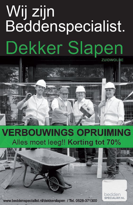 #VERBOUWINGSOPRUIMING. O.a.: Dekbedovertrekken met 50% korting! Complete boxspring NU € 995,00! PROFITEER NU!