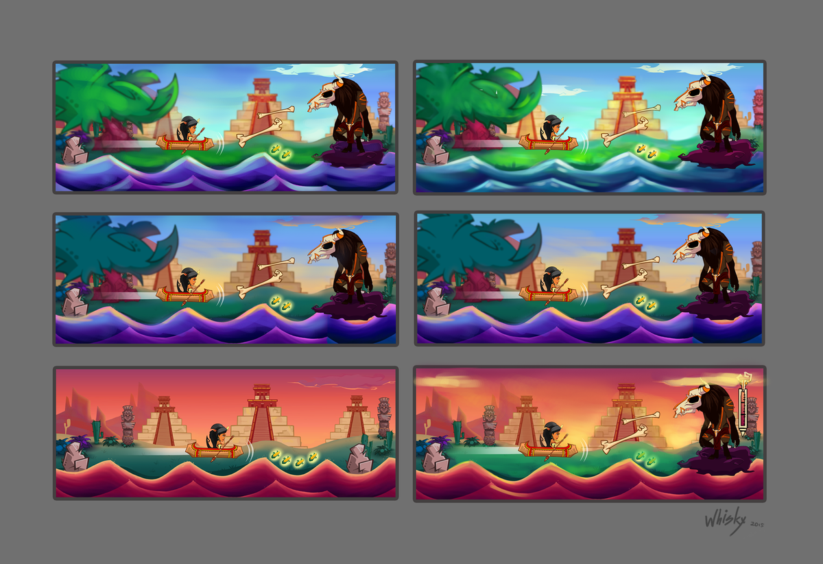 alex_grafika's tweet image. Поиски состояния и цветовой гаммы новой трассы для @IndiRun 
#gamedev #conceptart #sketch