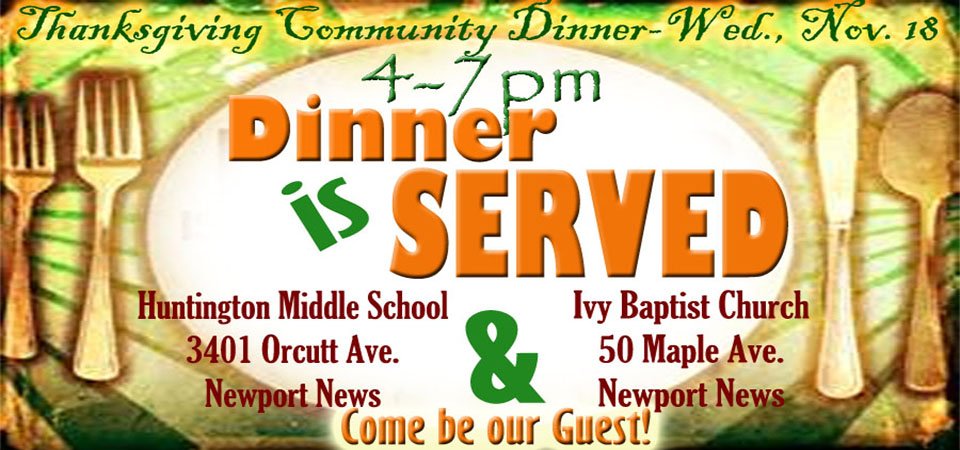 IvyBaptist's tweet photo. Today's the Day! #CommunityFeeding @ #IvyBaptist &amp; #HuntingtonMiddleSchool!
Join us from 4-7pm! Wear your Ivy Tees! https://t.co/Pxcocrmtrp